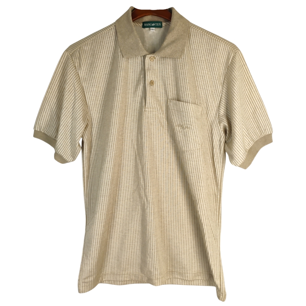 119. Hang Ten Vintage Pollo Shirt With Pocket Brand Embroidery Size L For Men